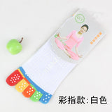 Barre/Yoga/Pilates Non-Slip Five-Toe Socks in fresh pastel colors