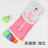 Barre/Yoga/Pilates Non-Slip Five-Toe Socks in fresh pastel colors