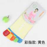Barre/Yoga/Pilates Non-Slip Five-Toe Socks in fresh pastel colors
