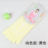 Barre/Yoga/Pilates Non-Slip Five-Toe Socks in fresh pastel colors