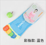 Barre/Yoga/Pilates Non-Slip Five-Toe Socks in fresh pastel colors