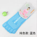Barre/Yoga/Pilates Non-Slip Five-Toe Socks in fresh pastel colors