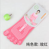 Barre/Yoga/Pilates Non-Slip Five-Toe Socks in fresh pastel colors