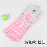 Barre/Yoga/Pilates Non-Slip Five-Toe Socks in fresh pastel colors