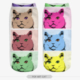Be Trendy!!! Cool 3D Animal Print Short/Ankle Socks, UNISEX, ONE SIZE