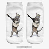 Be Trendy!!! Cool 3D Animal Print Short/Ankle Socks, UNISEX, ONE SIZE