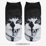 Be Trendy!!! Cool 3D Animal Print Short/Ankle Socks, UNISEX, ONE SIZE