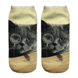 Be Trendy!!! Cool 3D Animal Print Short/Ankle Socks, UNISEX, ONE SIZE