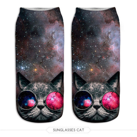 Be Trendy!!! Cool 3D Animal Print Short/Ankle Socks, UNISEX, ONE SIZE