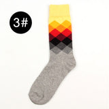 Men's Knee High Business Socks, Gradient Color, Paragraph Style