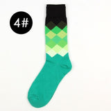 Men's Knee High Business Socks, Gradient Color, Paragraph Style
