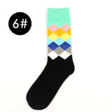 Men's Knee High Business Socks, Gradient Color, Paragraph Style